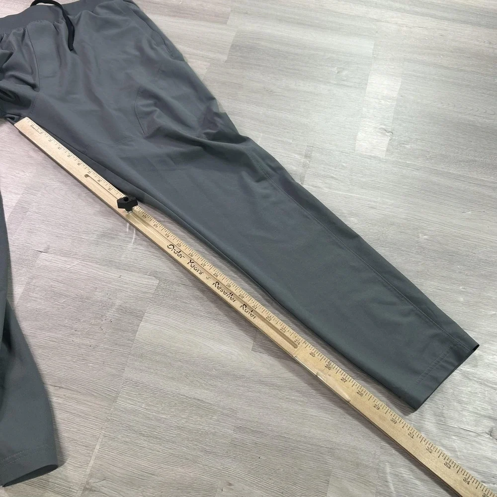 Under Armour Track Pants Mens Large Gray Woven Tapered Elastic Waist Athletic