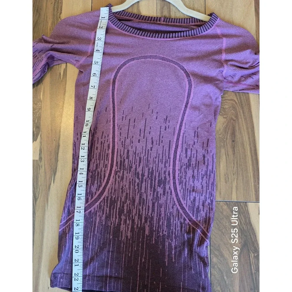 Lululemon Shirt Womens‎ 2 Royal Plum Swiftly Tech Long Sleeve Running Yoga
