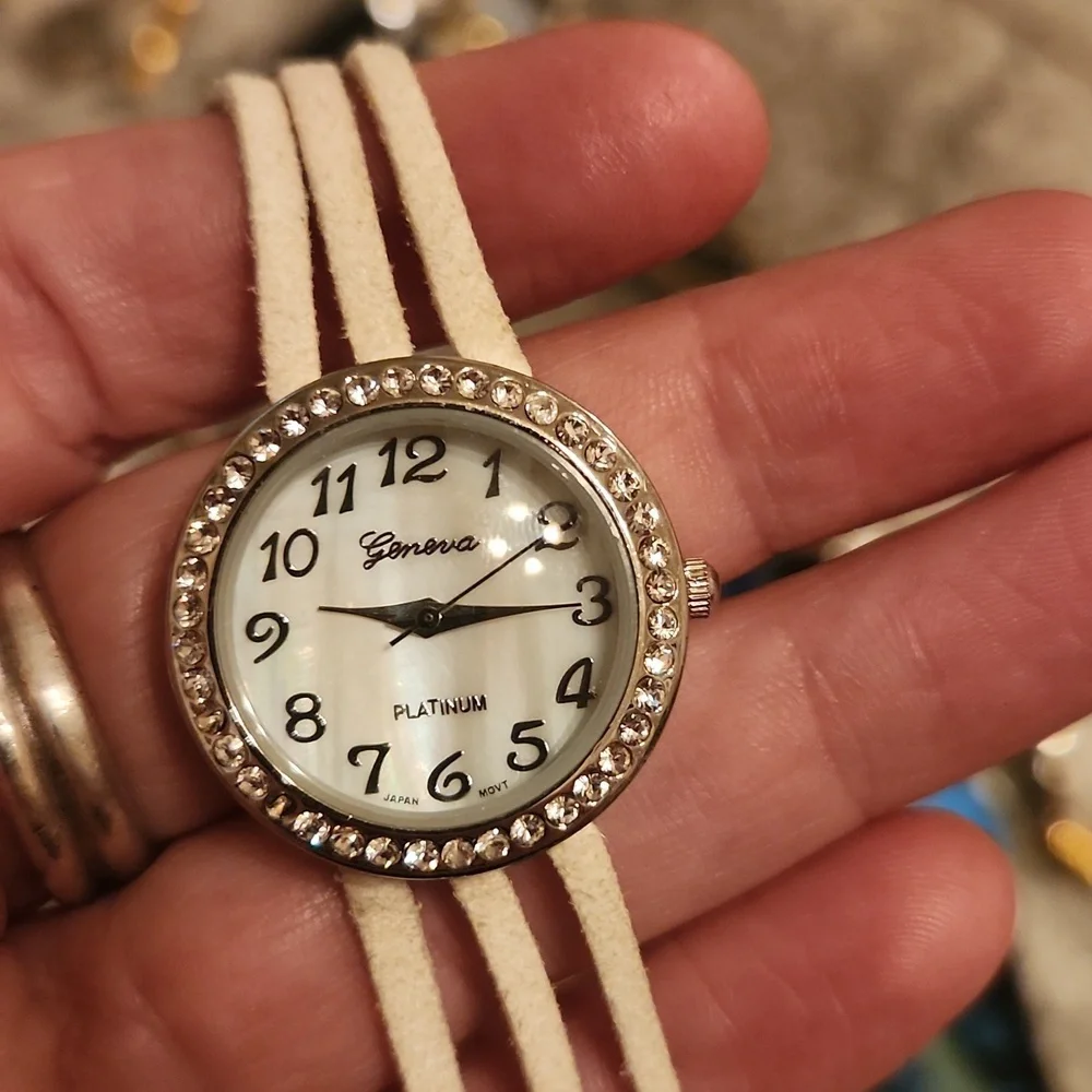 Geneva‎ Platinum wrap bracelet watch