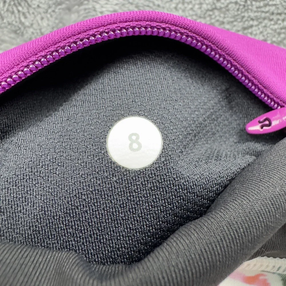 Lululemon Pants Womens 8 Multicolor‎ Ruched Waistband Running Active Gym Yoga