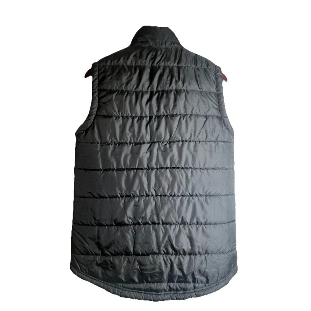 NICE Black Puffer‎ Vest Mens S Sleeveless Quilted Nat Nast Full Zip Travel Soft