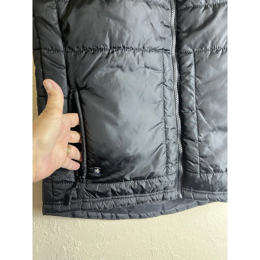 NICE Black Puffer‎ Vest Mens S Sleeveless Quilted Nat Nast Full Zip Travel Soft