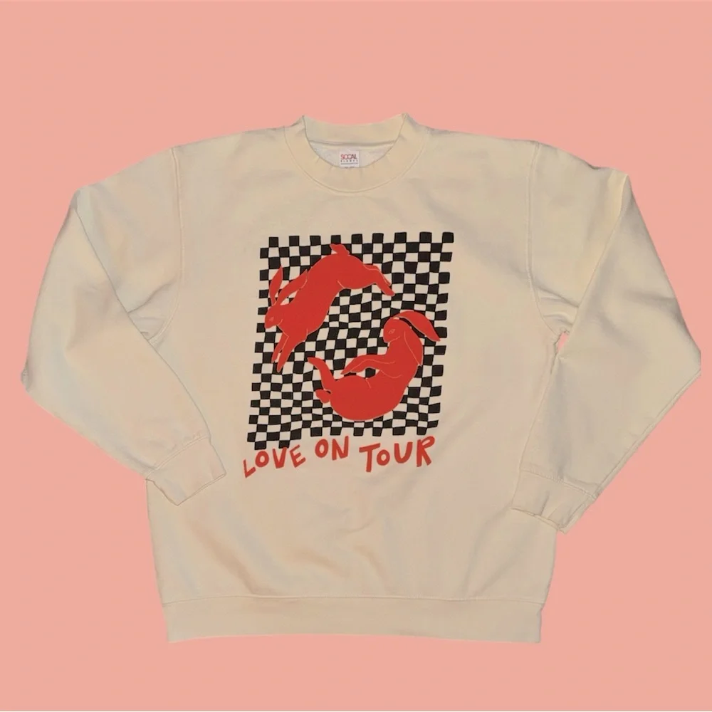 Love On‎ Tour Cream Sweater. Size large