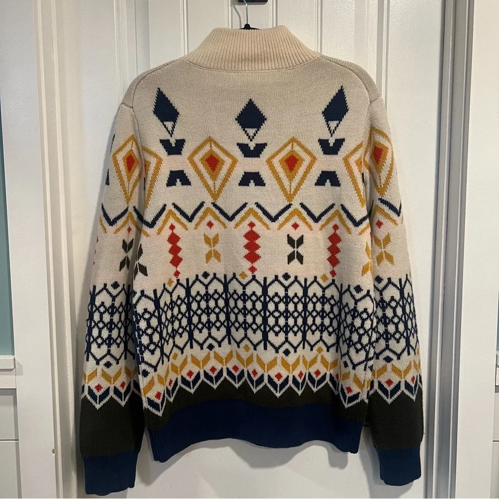 Paisley & Gray Slim Fit Wool Blend Aspen Geometric Pattern‎ Sweater. Size XL.
