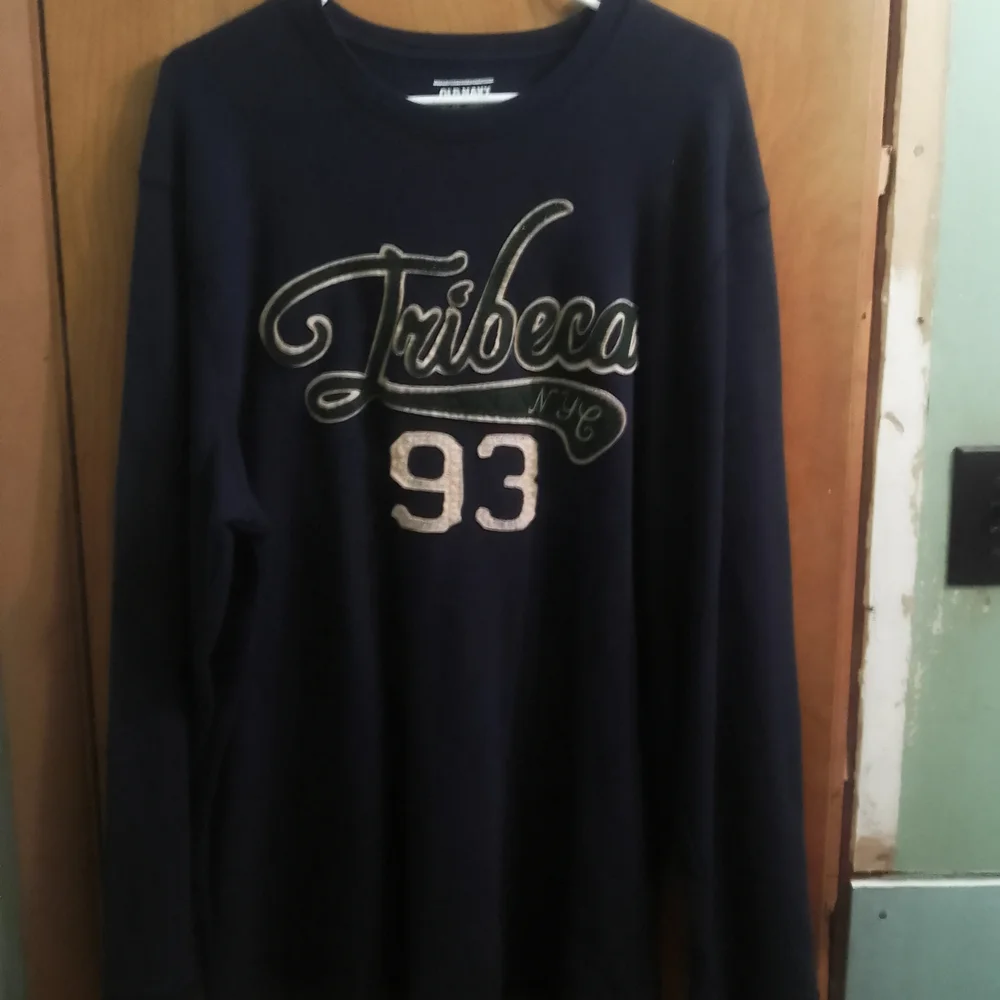 Navy Blue Men's Old Navy Tribeca NYC 93 Thermal Blue Sweater‎ Size XXL