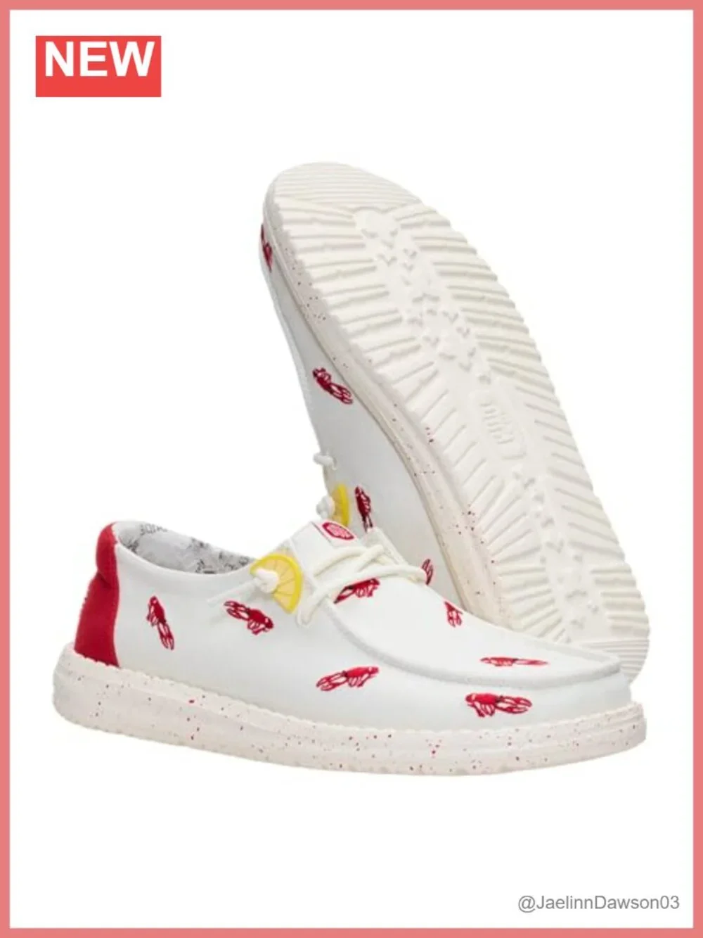 Women's Embroidered Crawfish Slip On Loafer - Lightweight Textile