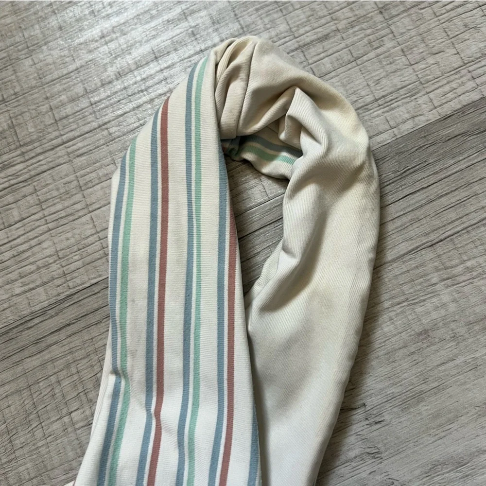 L*SPACE x Becca Tilley Frida Bikini Top Striped Off White Green Blue Red Small