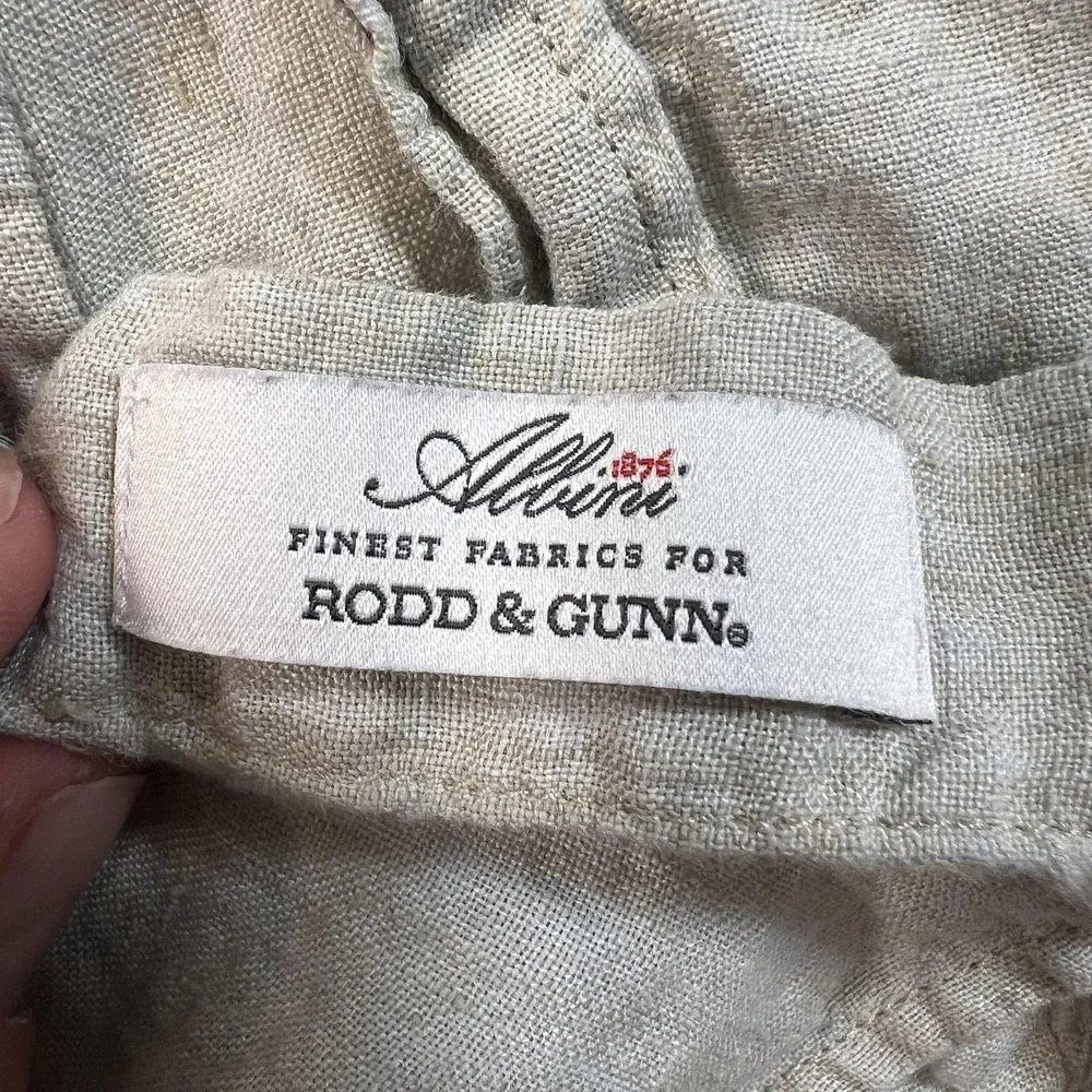 Rodd‎ & Gunn Shirt Mens 3XL Beige Italian Linen Long Sleeve Button Up Casual