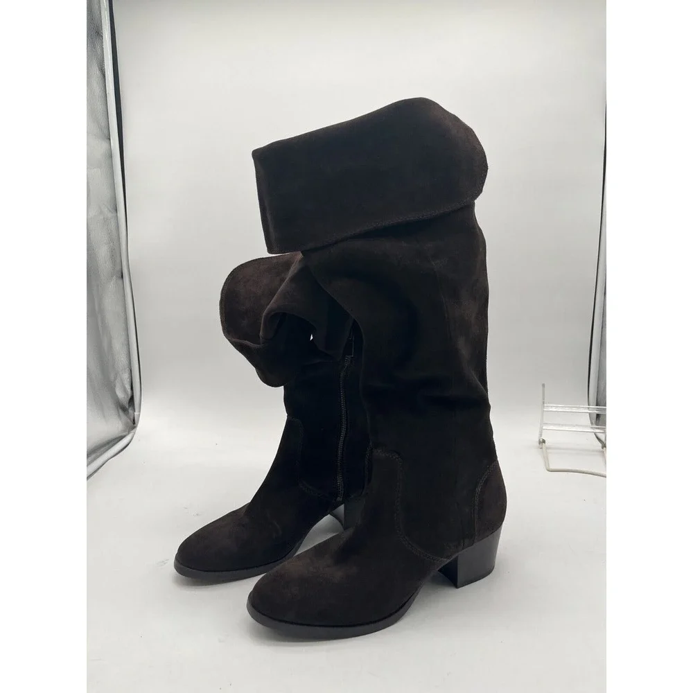 FRYE Cowboy Women's Brown Suede‎ The Over Knee Western Boots Size 6.5M