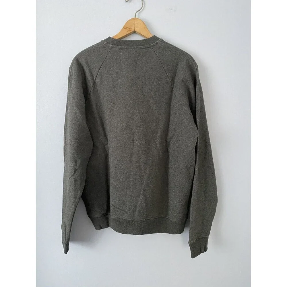 NWT Everlane The Track Crewneck Sweatshirt Men's Medium Organic Cotton Dark Gray