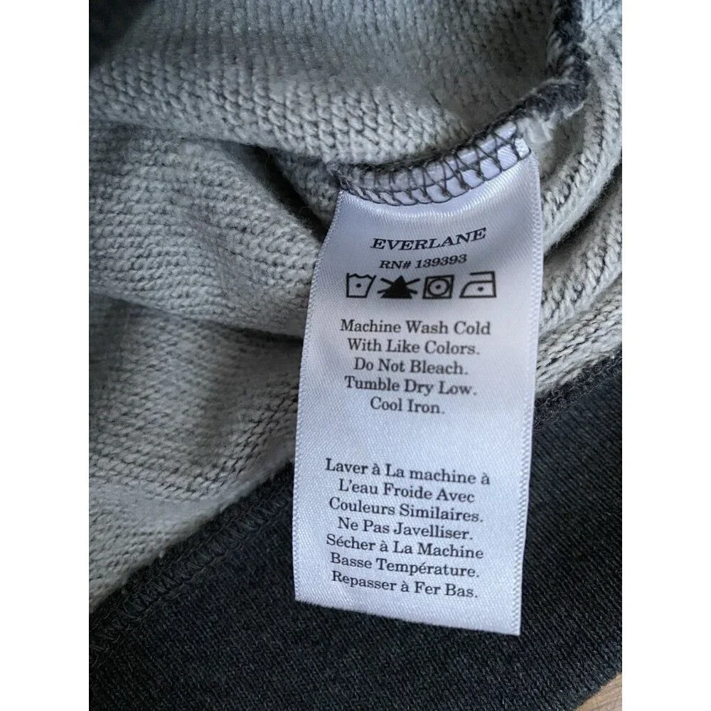 NWT Everlane The Track Crewneck Sweatshirt Men's Medium Organic Cotton Dark Gray