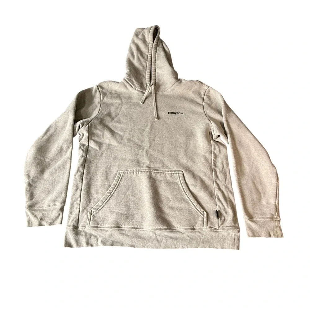 Patagonia P-6 Logo Uprisal Hoodie Oatmeal Tan‎ Mens Large Womens XL 39622