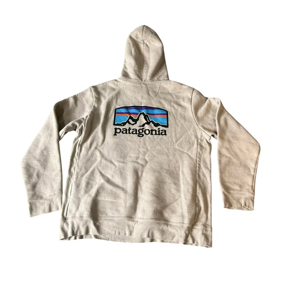 Patagonia P-6 Logo Uprisal Hoodie Oatmeal Tan‎ Mens Large Womens XL 39622