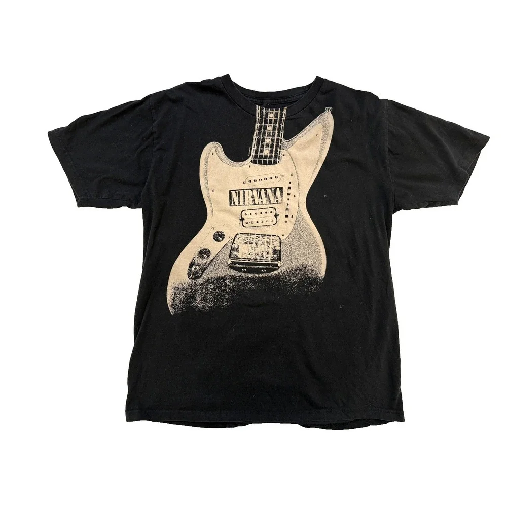 Vintage 2005 Nirvana Band Tee Mens L Black Kurt Cobain Grunge