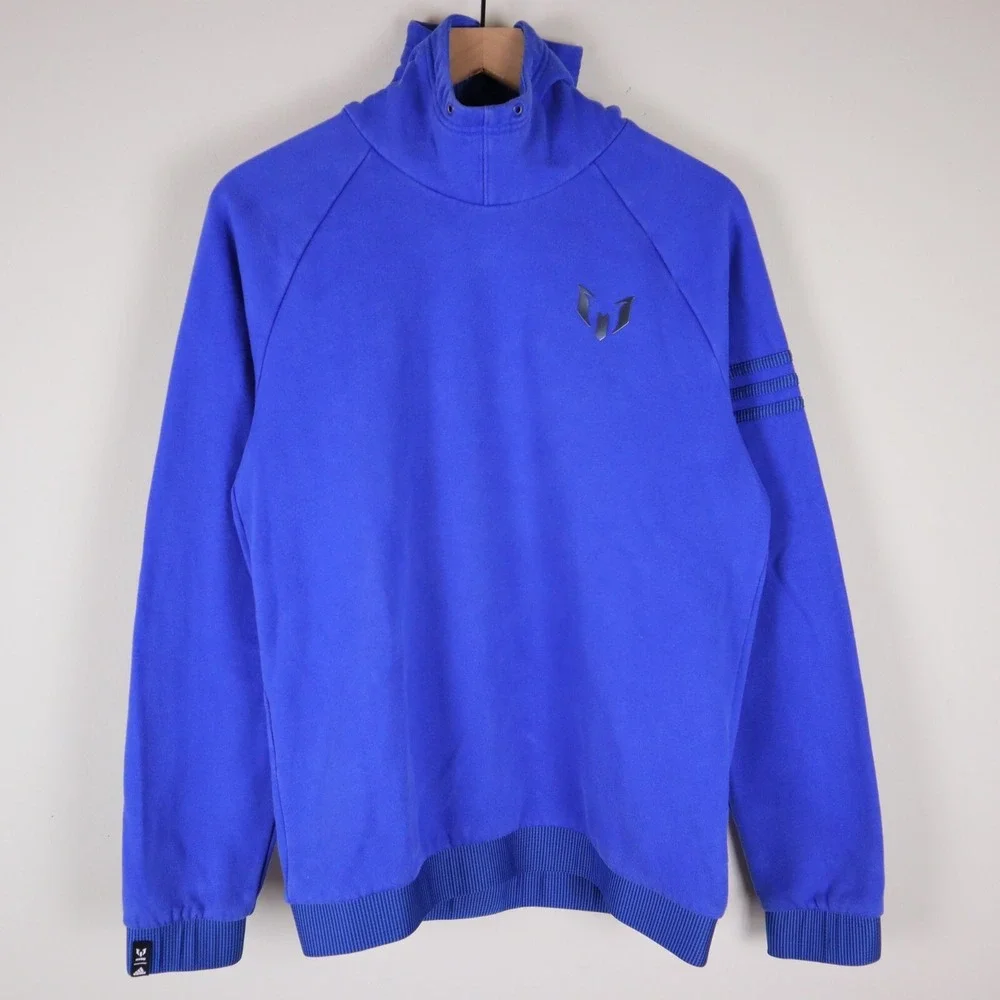 Adidas Lionel Messi Logo Sample Hoodie Soccer Futbol Size M/L‎ 20.5x26.5