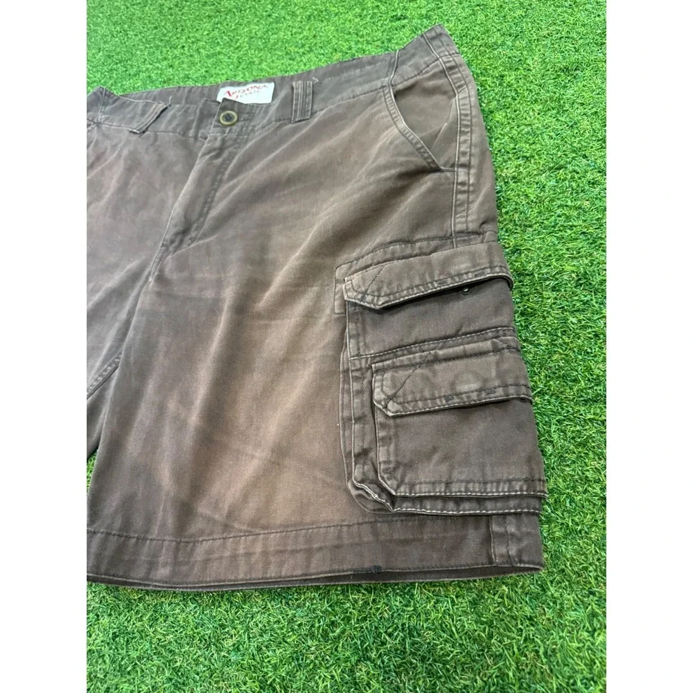 Arizona Jean Co Mens Brown Cargo‎ Shorts Size 38 Cotton Utility 10 Inch Inseam