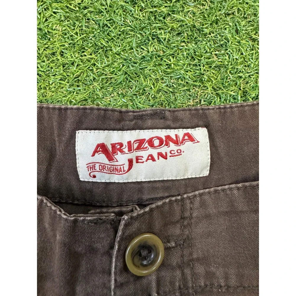 Arizona Jean Co Mens Brown Cargo‎ Shorts Size 38 Cotton Utility 10 Inch Inseam