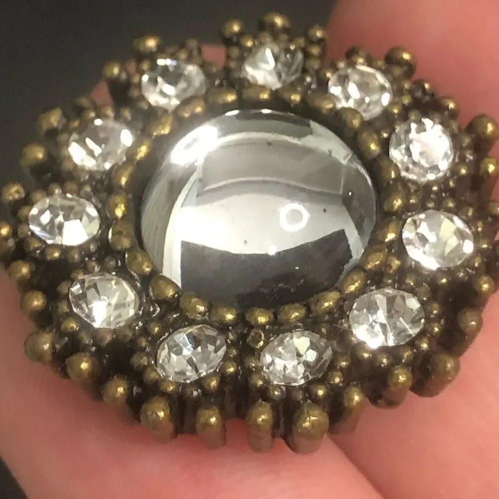 No Brand round rhinestone