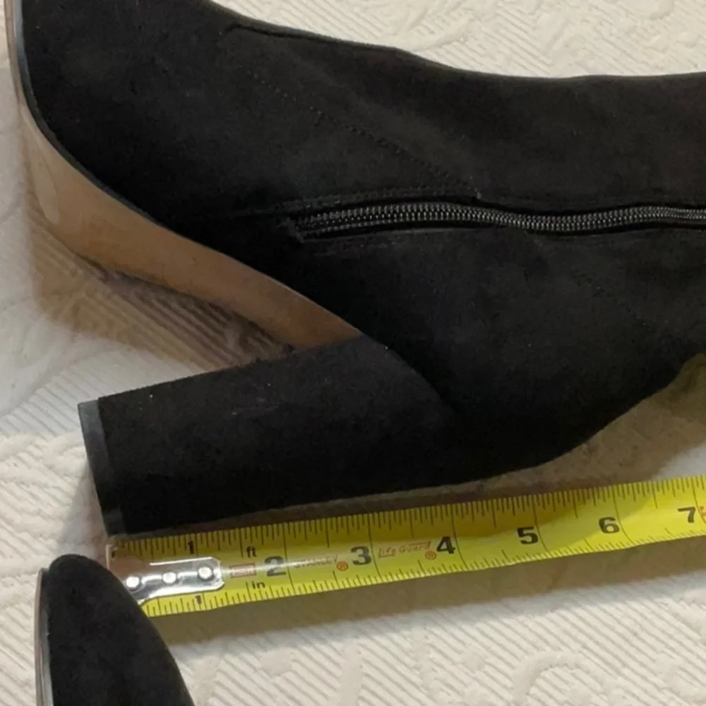Aldo Black Over the Knee 4” Heeled Boots Size 8. Sexy Party Elegant Fun Casual
