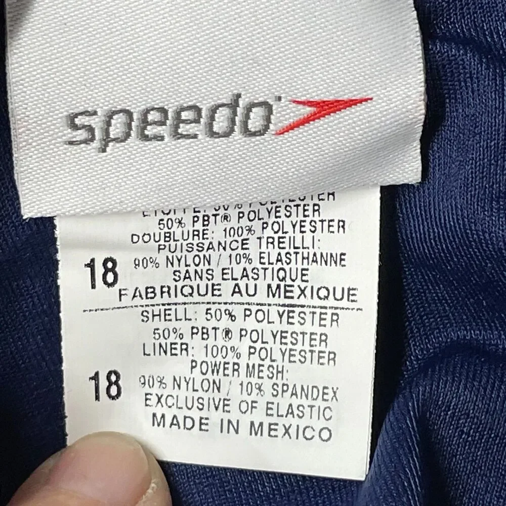 Speedo Endurance+ Core Compression One Piece Swimsuit Size 18 NWT