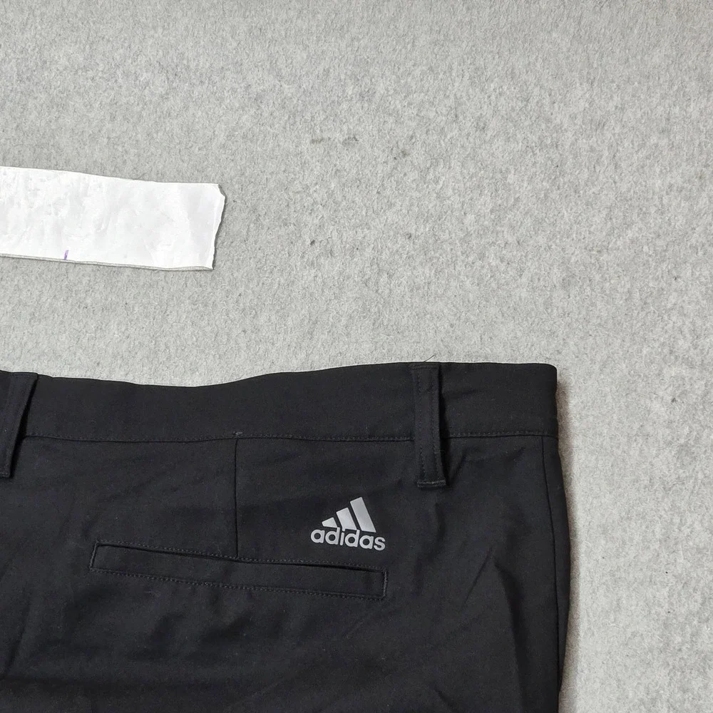 Adidas Men Pants 34X32 Black Dress Pants Golf Pants Logo 29