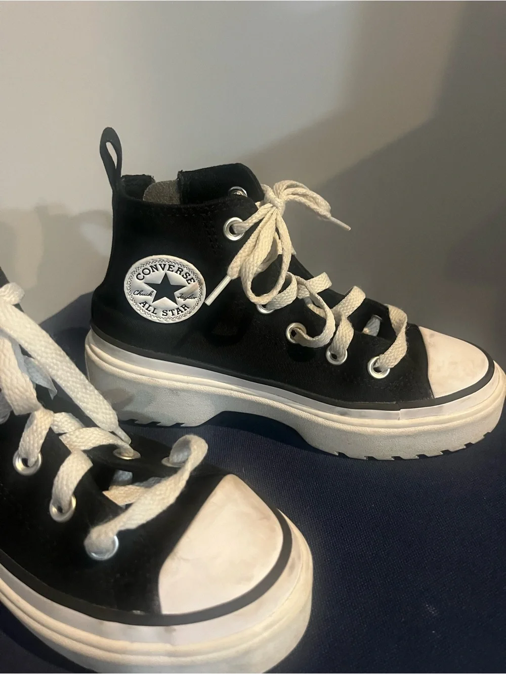 Converse Kids Black High-Top Sneakers with White Accents