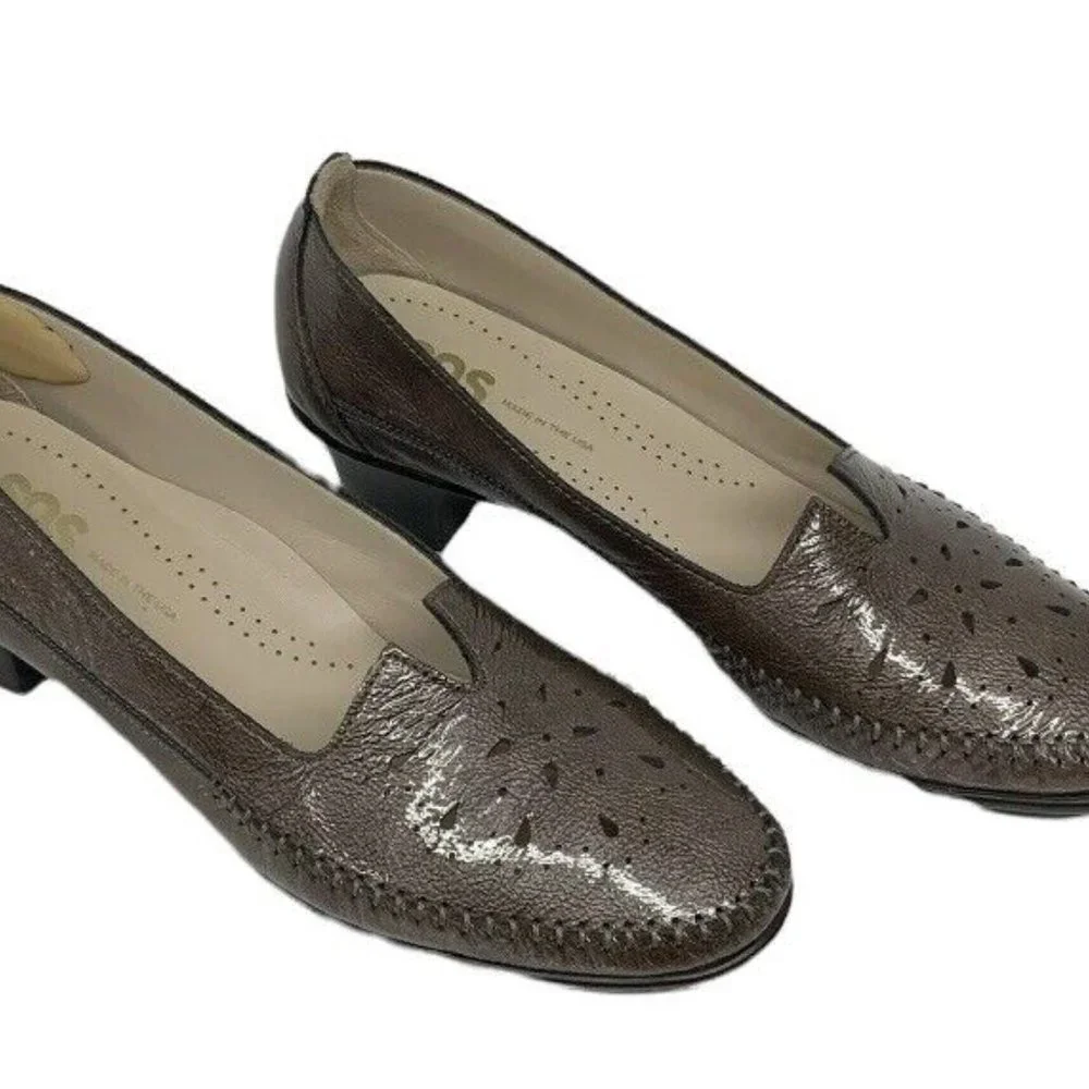 SAS Sonyo Taupe Brown Slip On Pumps Shoes US 7.5 N
