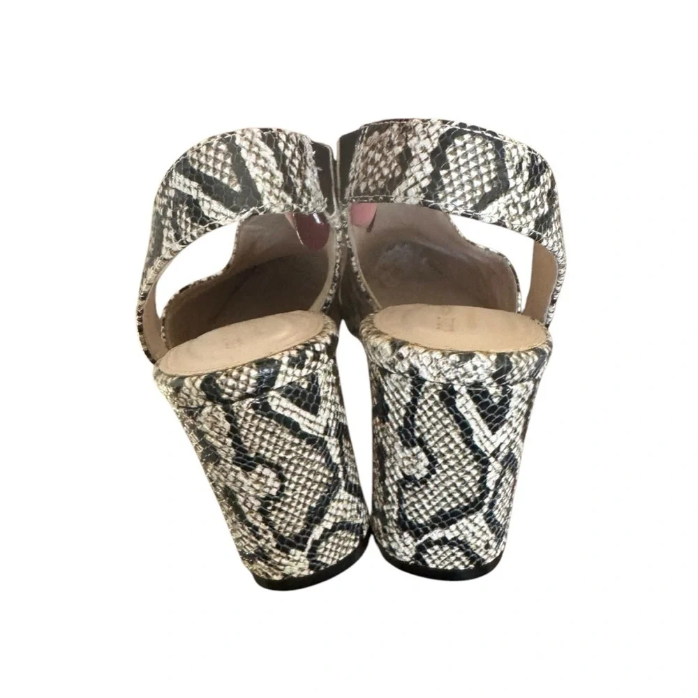 Cole Haan - Vania Half D'Orsay Snakeskin Leather Slingback Sz 8
