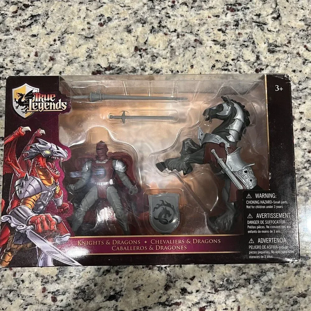 VTG Toys R Us True Legends Knights Of Excalibur Play Set Action Figure New Red