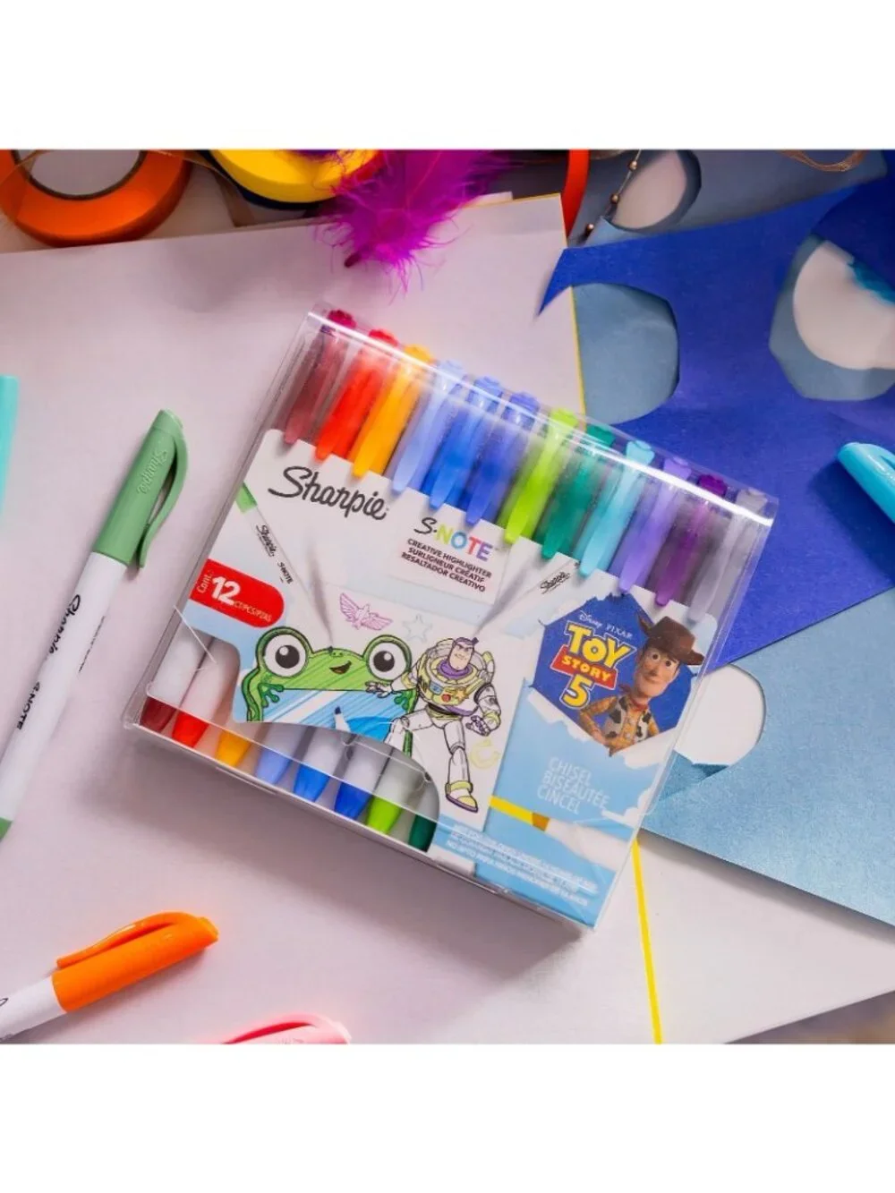 Sharpie S-Note Creative Highlighters Toy Story 5 Packaging Chisel Tip Assorted