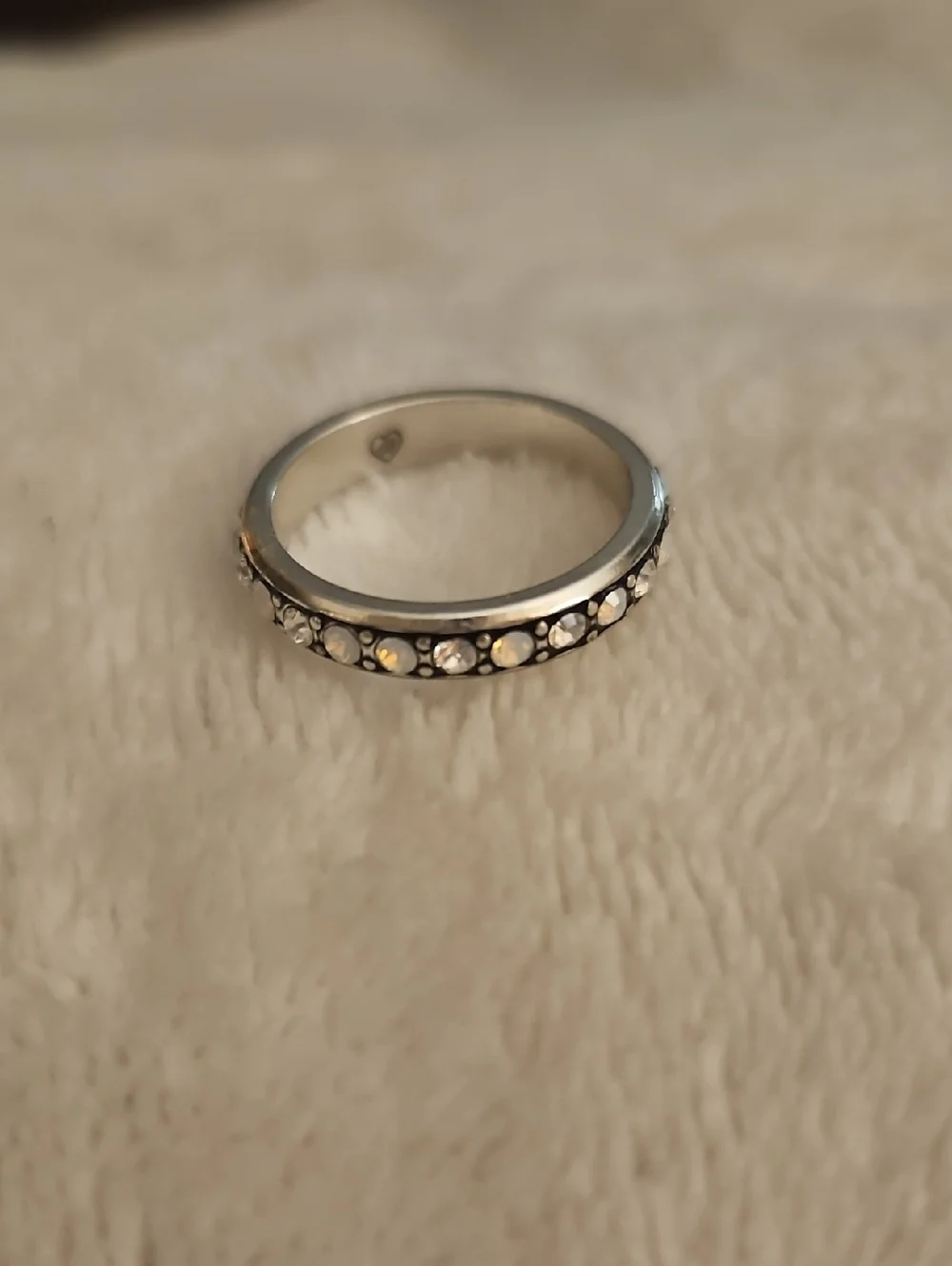 BRIGHTON Dainty Thin Stackable Crystal Eternity Band