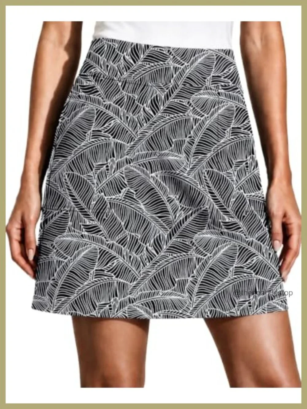 High Waisted Golf Skort with 4 Pockets UPF 50+ Quick Dry