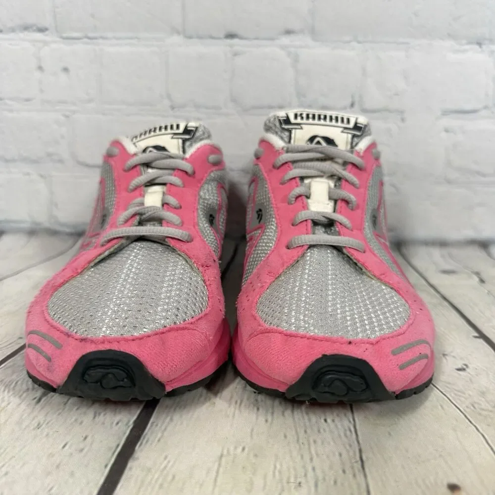 Karhu Fast4 Womens 8.5 Pink Gray Fulcrum Running Shoes F200091 Retro Sneakers
