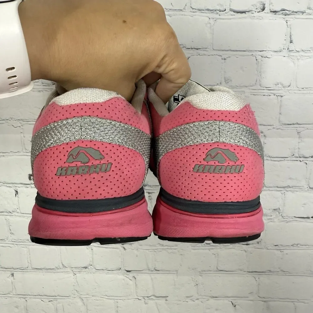Karhu Fast4 Womens 8.5 Pink Gray Fulcrum Running Shoes F200091 Retro Sneakers