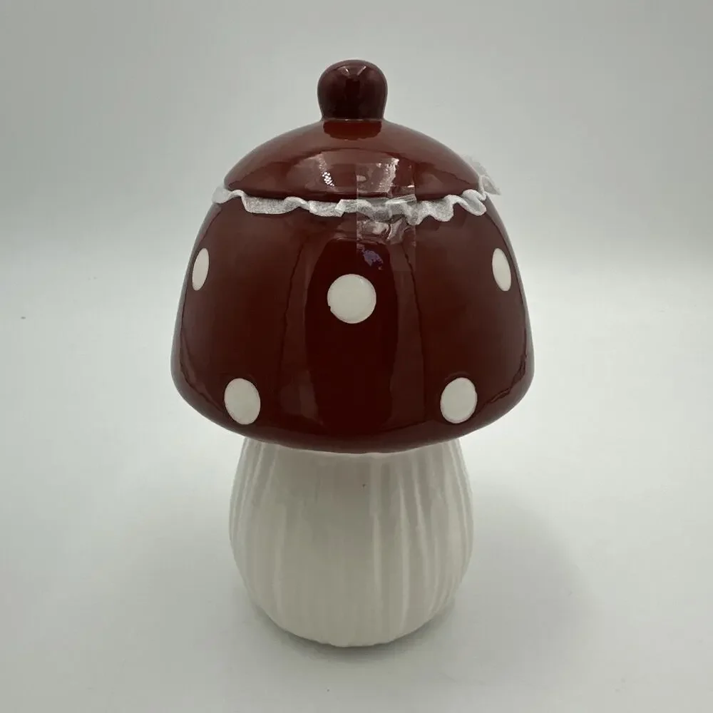 Target Bullseye Playground Mushroom Red Jar Canister Fall Decor