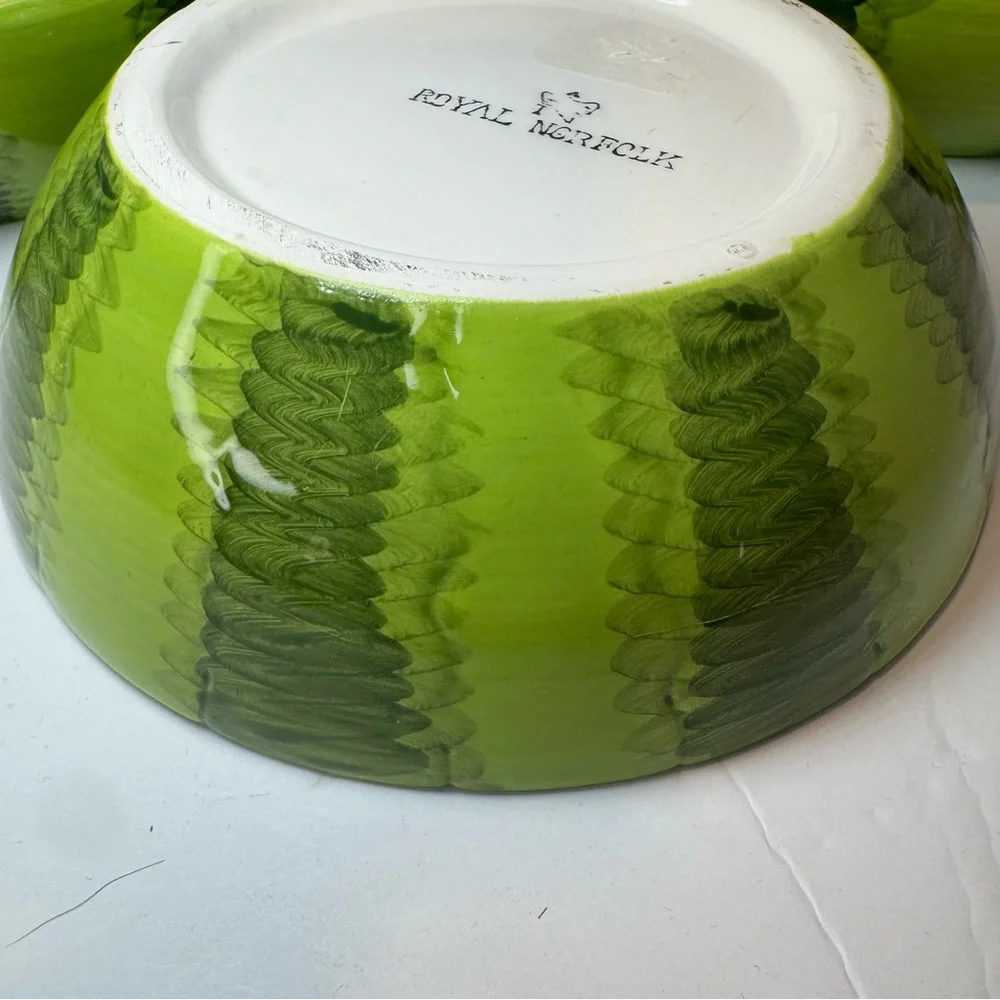 Royal Norfolk Hand Painted Watermelon Stoneware Salad Bowls‎ 5.5