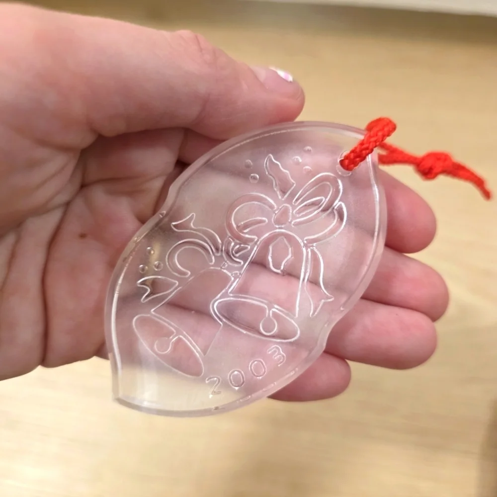 Vintage Waterford Clear Crystal 2003 Christmas Bells Holiday‎ Ornament