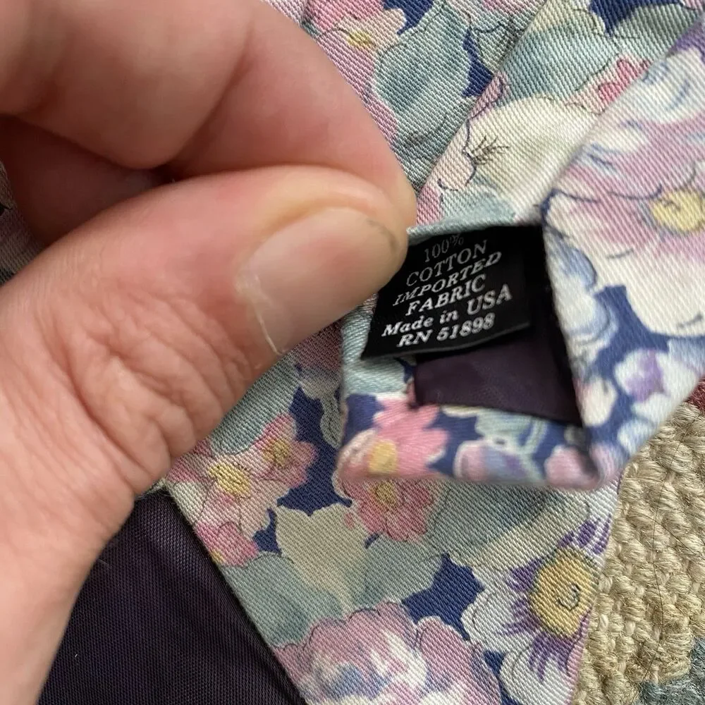 Vintage Cotton Floral Tie 90s Nuovo Pastel Light Made in USA