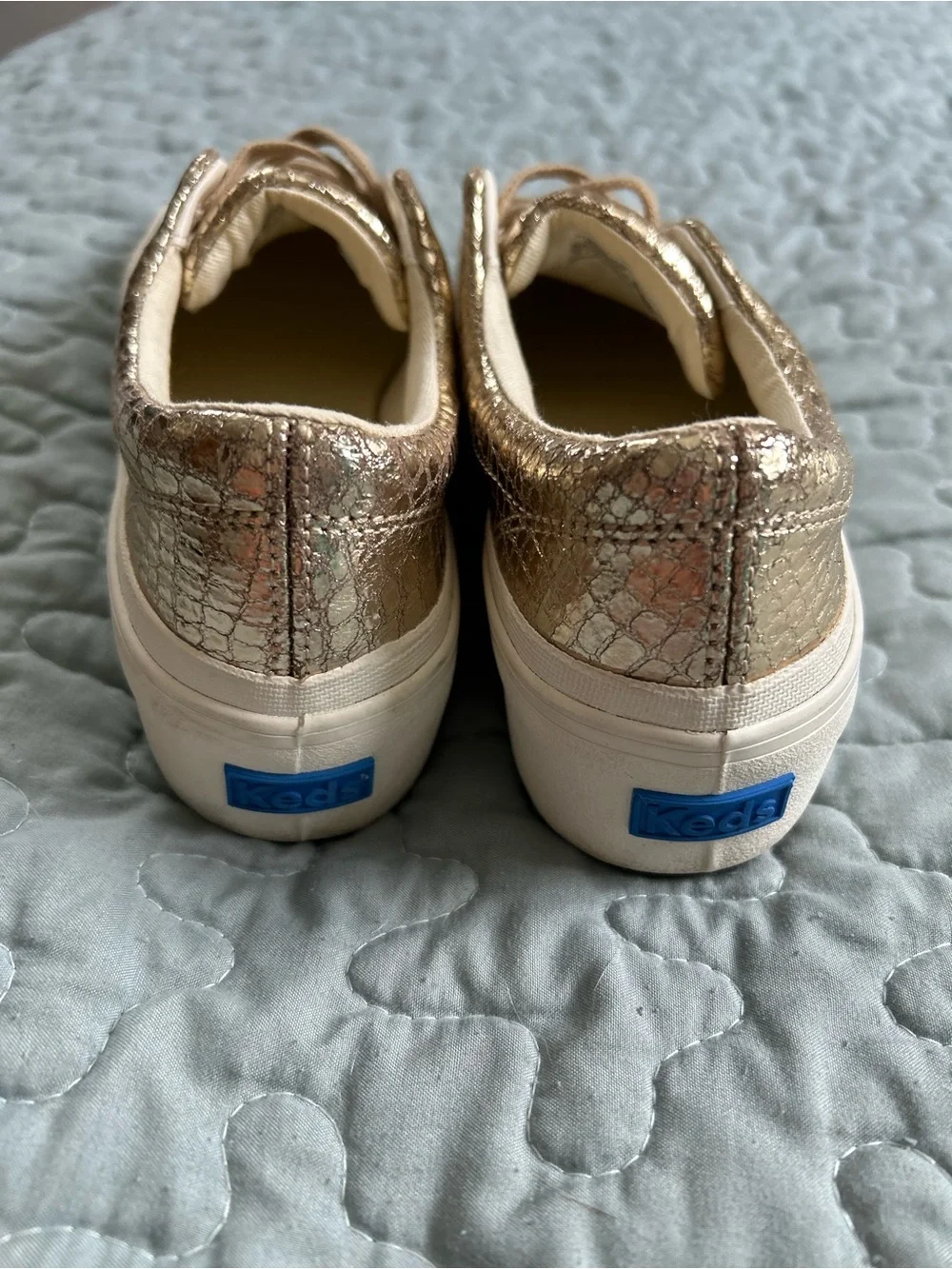 Keds metallic gold