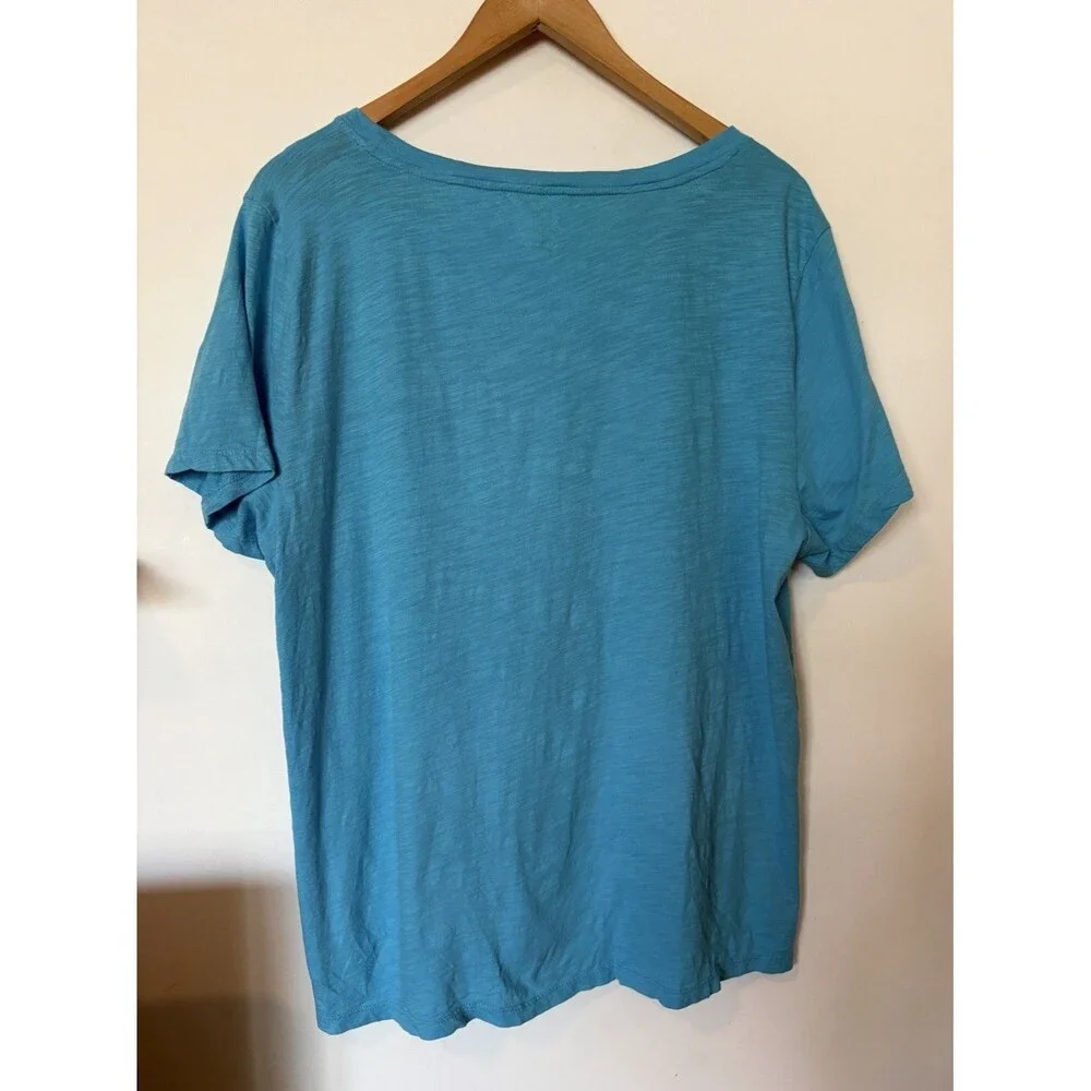 J Crew Blue Team Pool Short Sleeve Shirt Size 2XL