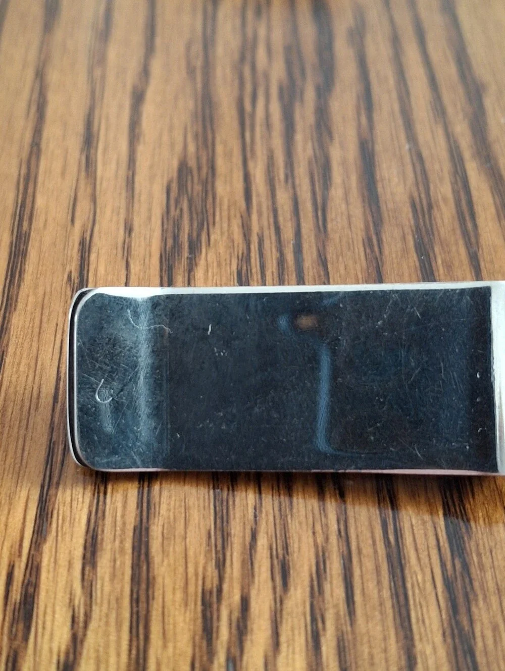 Native American Sterling Silver Money Clip Turquoise Accent