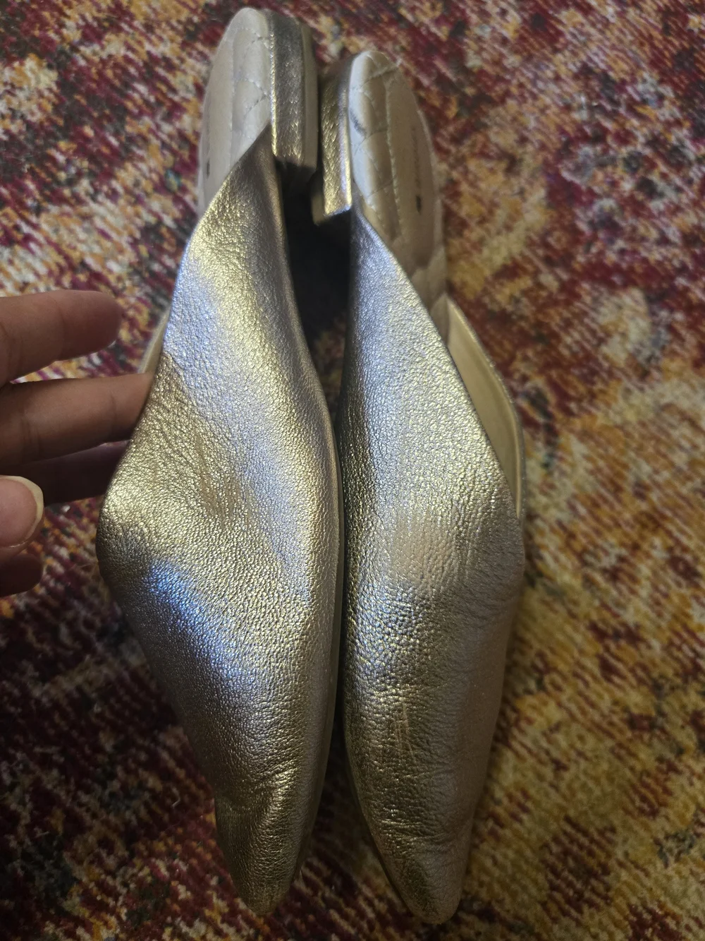 Birdies Metallic Rose Gold Ballet Flats