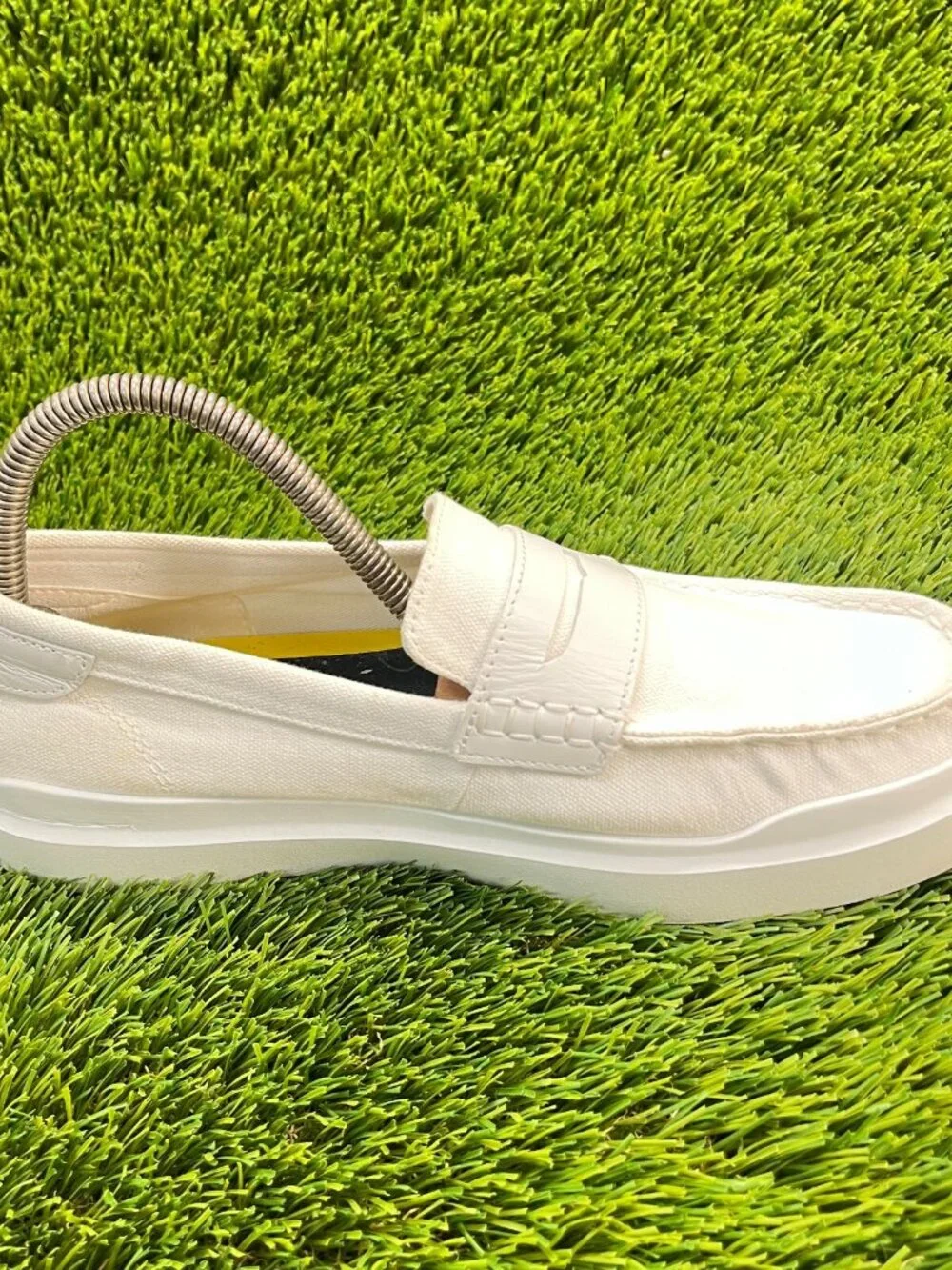 Cole Haan Grandpro Rally Womens‎ Size 8.5B White Casual Flats Shoes Slip On