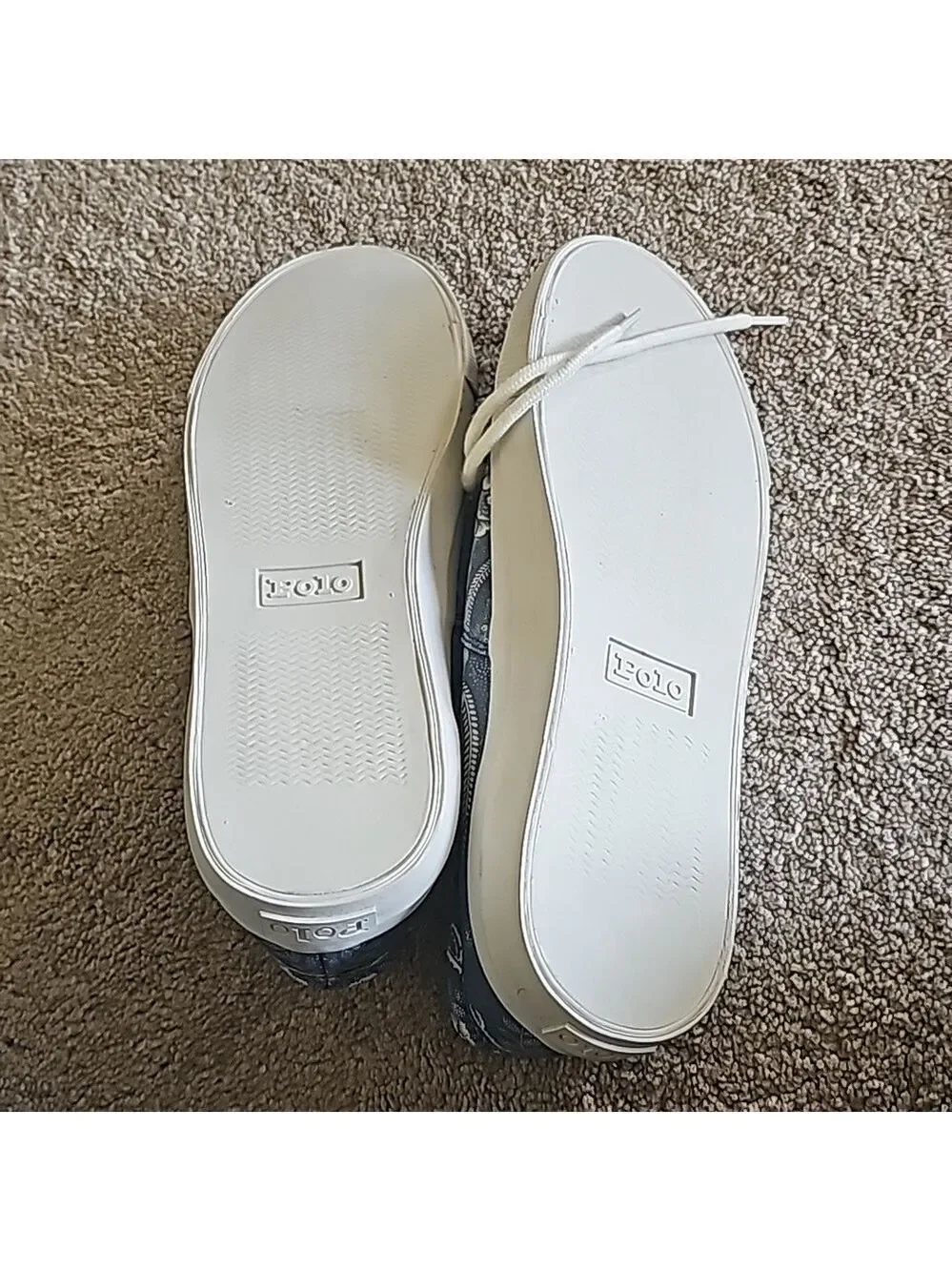 Ralph Lauren Blue Patterned Sneakers Size 9