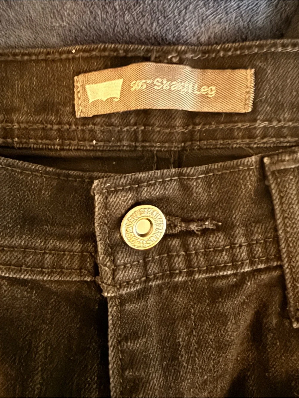 Black 505 straight legs jeans. Size 10 length 28”