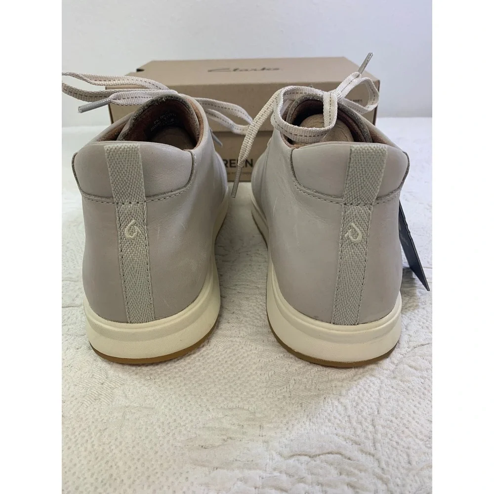 OluKai Wao Palewai Women 10 Cloudy Gray Water Resistant Leather Sneakers‎ 20500