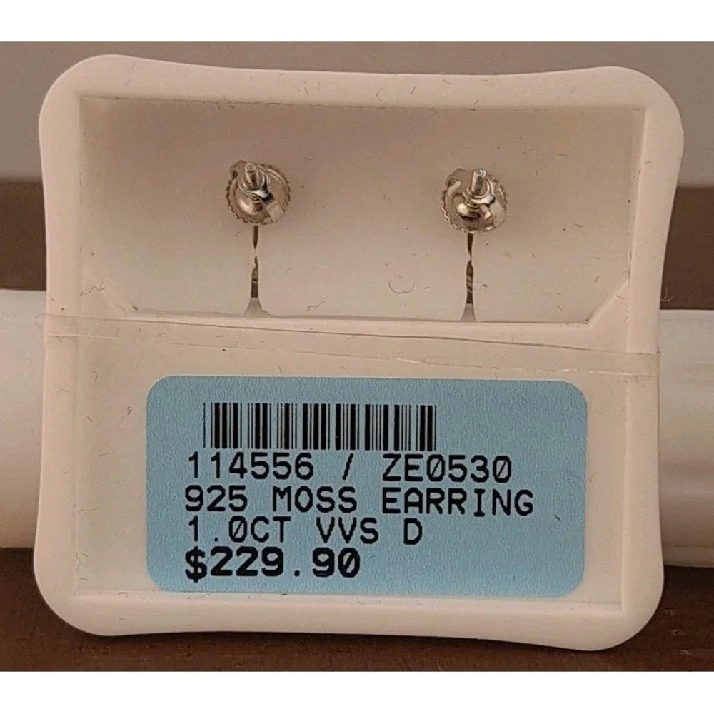 Moissanite 925 Square Pave Set‎ Stud Earrings 1.0CT VVS D 114556 ZE0530