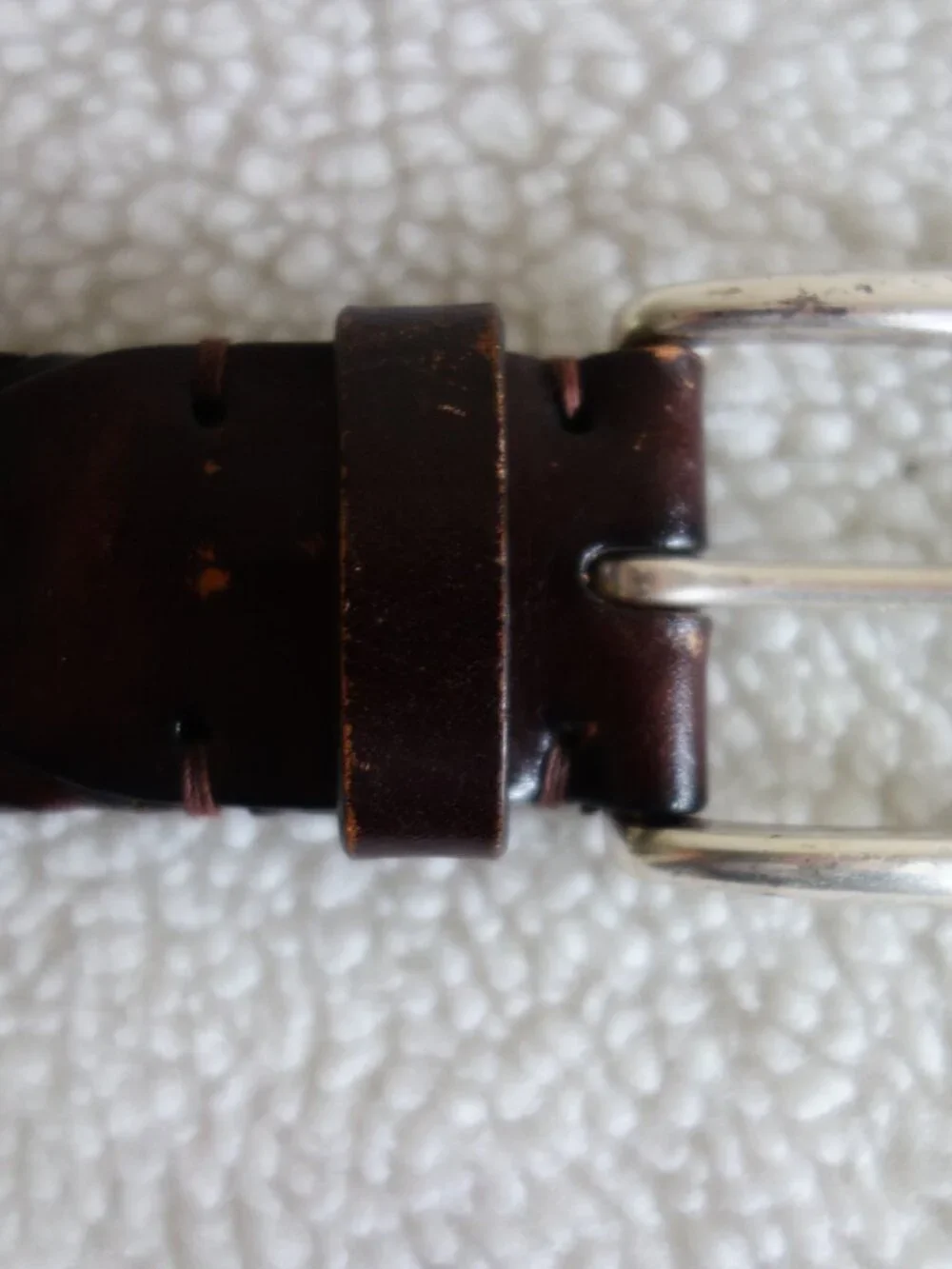 Vntg JOHN W NORDSTROM Brown Braided Leather Belt with Solid Brass Buckle