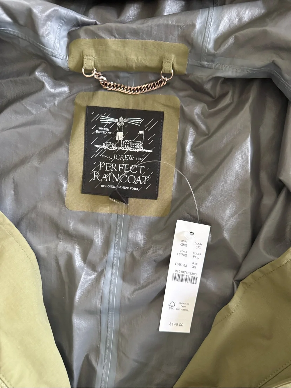 J. Crew lightweight hooded