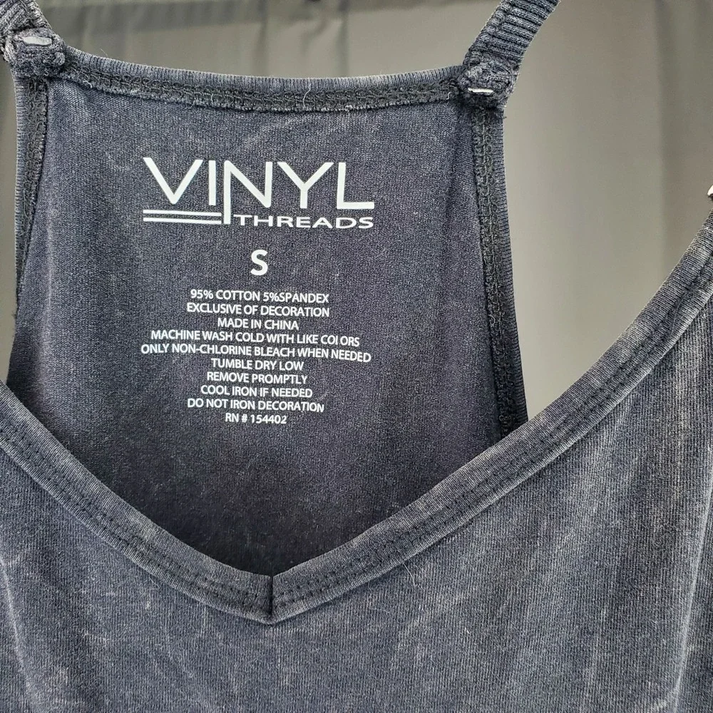 Vinyl Threads Dress L Racing Stripe Retro Y2K Whimsigoth Grunge Punk‎ Acid Wash